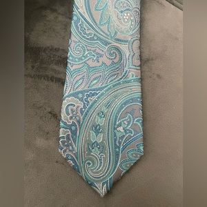 Turquoise Paisley Tie